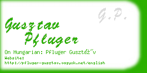 gusztav pfluger business card